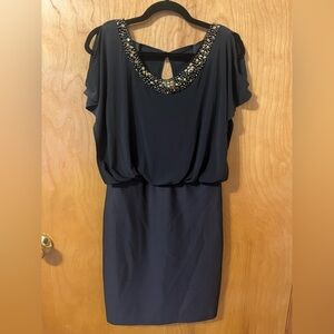 Cachet Black Beaded Cocktail Dress - Size 4